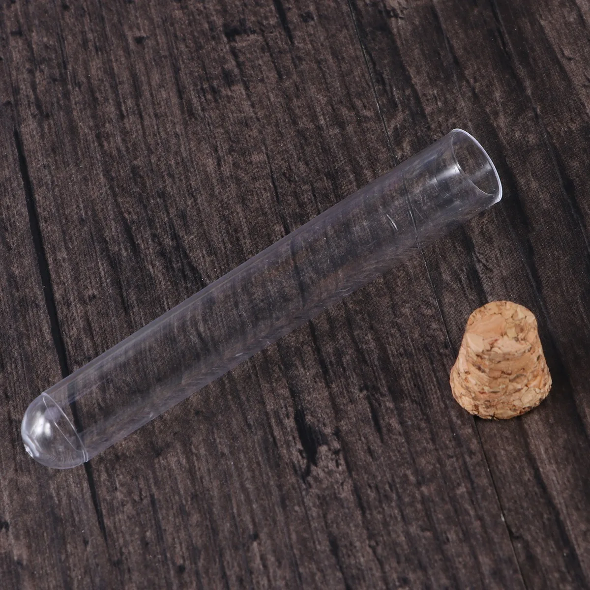 

200pcs 1.2X7.5Cm Glass Test Tubes Cork Stoppers -Friendly Leak-Proof Portable Container For Liquid Storage