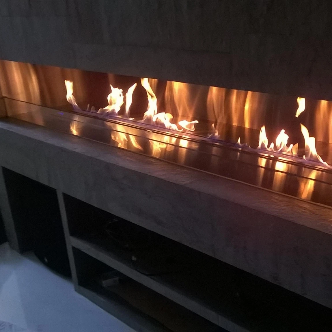 

tuya wifi ethanol fire bio kamin electric rectangular biofuel burner fireplace