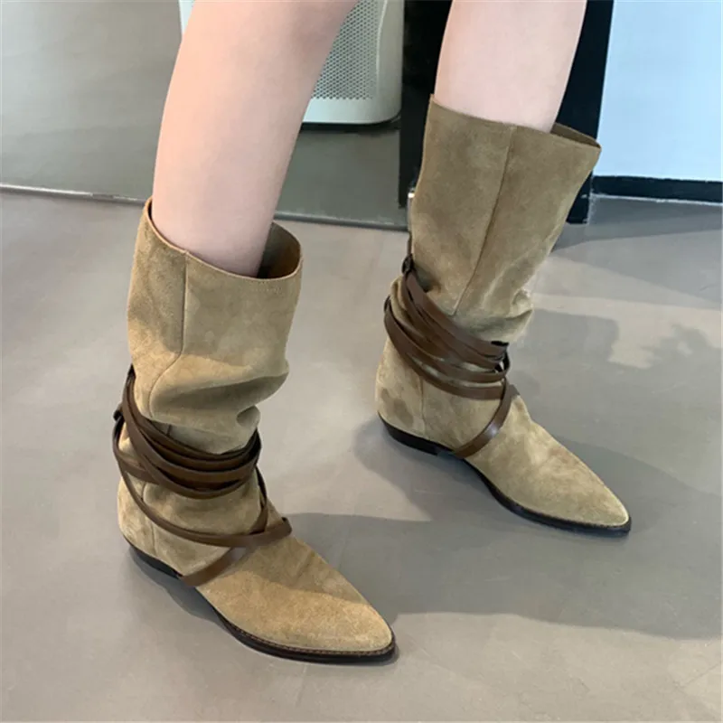 2023 nowe kowbojki z dalekiego zachodu dla kobiet sznurowane damskie długie kolana wysokie buty w stylu Retro designerska buty Botas Mujer Chaussure