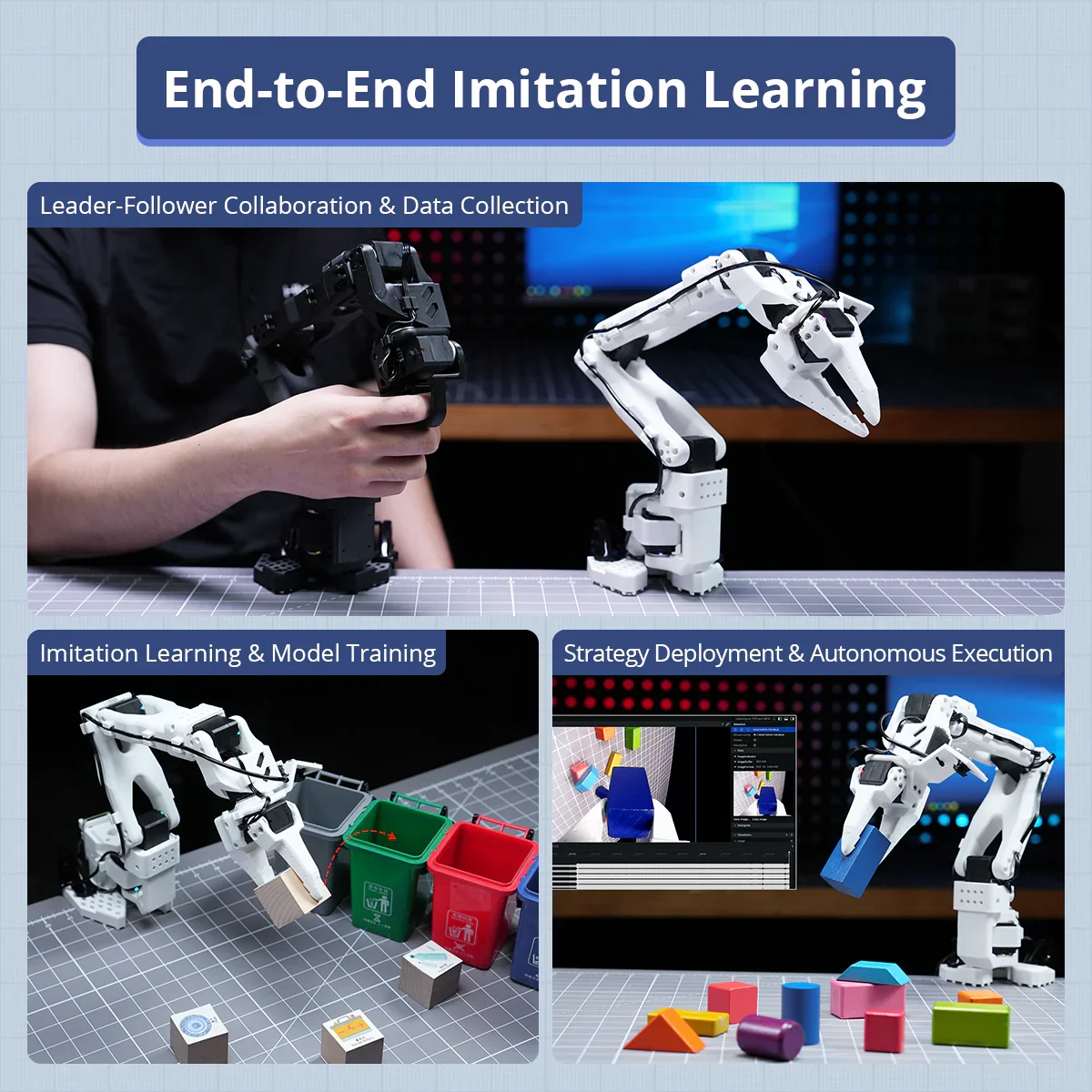 NEW Hiwonder LeRobot SO-ARM101 Open-Source 6-Axis Robotic Arm with AI Vision & AI Recognition for Embodied Intelligence Programm