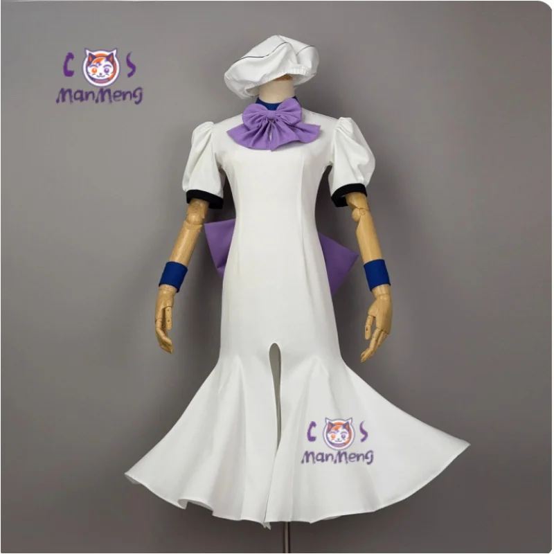 Disfraz de Anime Higurashi cuando lloran Ryugu Rena Ryugu Reina, disfraz de mujer, vestido largo elegante, sombrero, corbata, uniforme de fiesta de Halloween