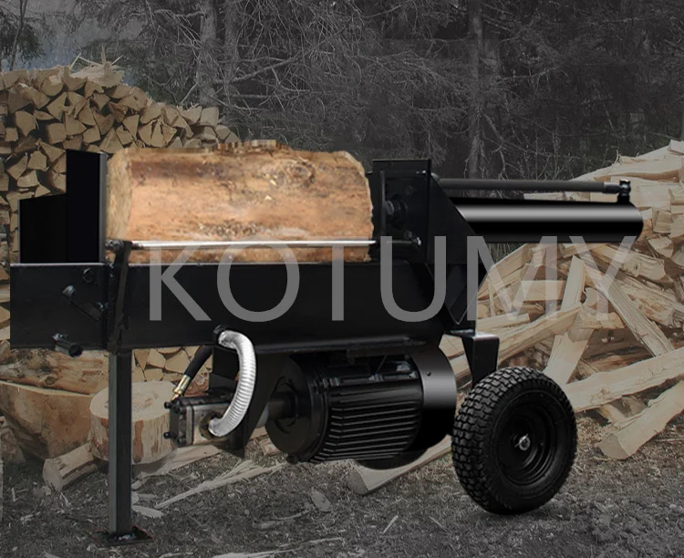 Large-scale wood splitter hydraulic electric mountain ax felling wood chopping wood machine 20 tons wood splitting artifact