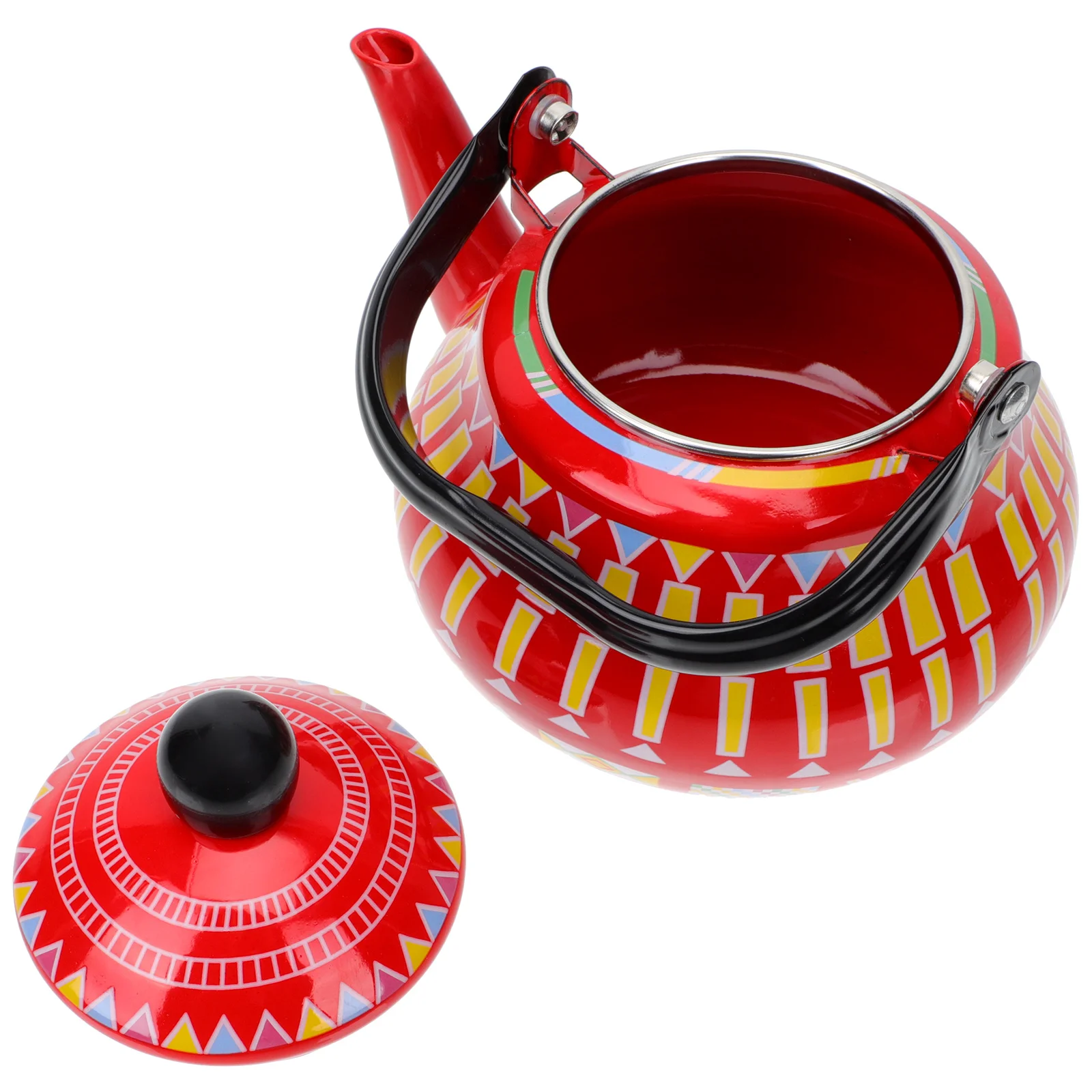 

Enamel Kitchen Kettle Household Large Capacity Easy Clean Water Boiler Heating Teapot Decorative Teakettle Enamel Kettle