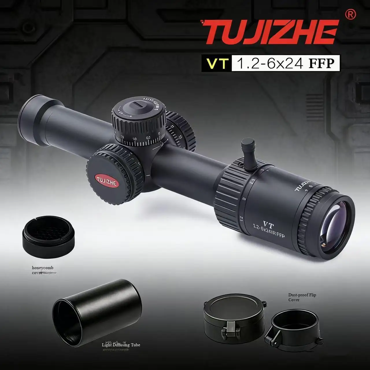 

Оптический прицел BALLISTIC-X Assault VT1.2-6 с быстрой установкой, HD, ударопрочный, с креплением на переднюю часть, VT1.2-6X24, телескоп с креплением на переднюю часть