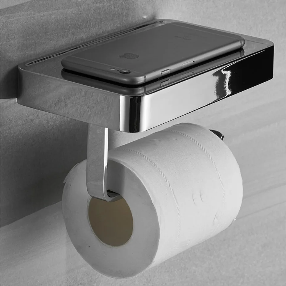 

Modern simplicity, mobile phone tissue holder, bathroom roll holder, mobile phone roll holder, shelf