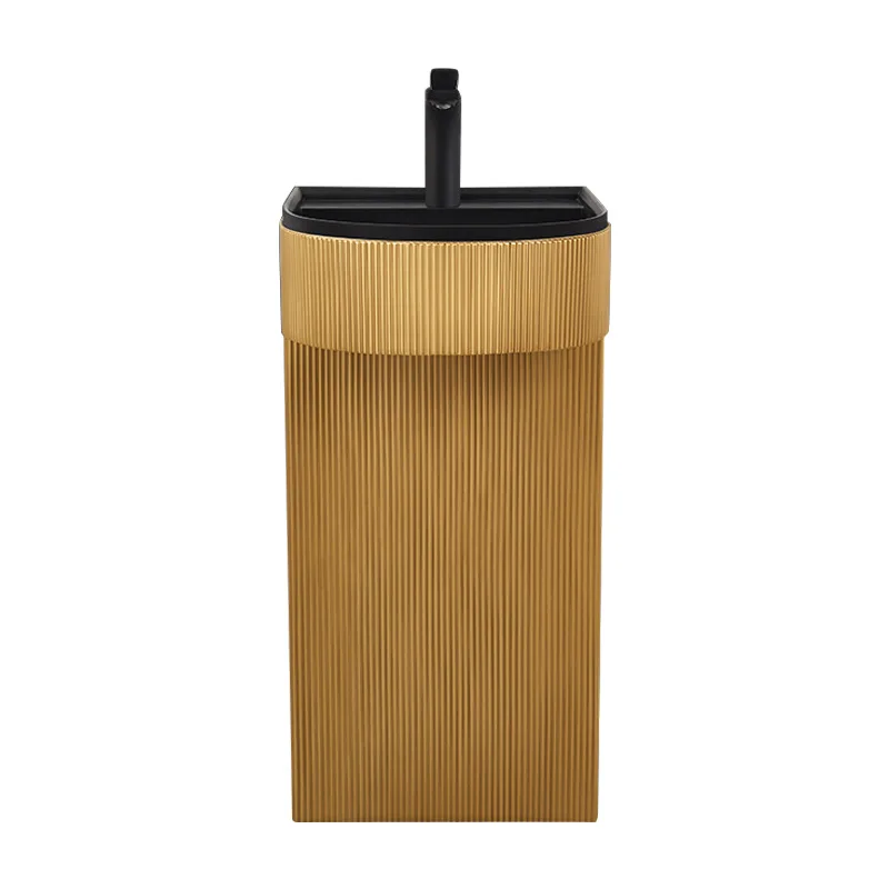 Balcony column basin Artificial stone washbasin Floor-to-ceiling washbasin Integrated pillar basin