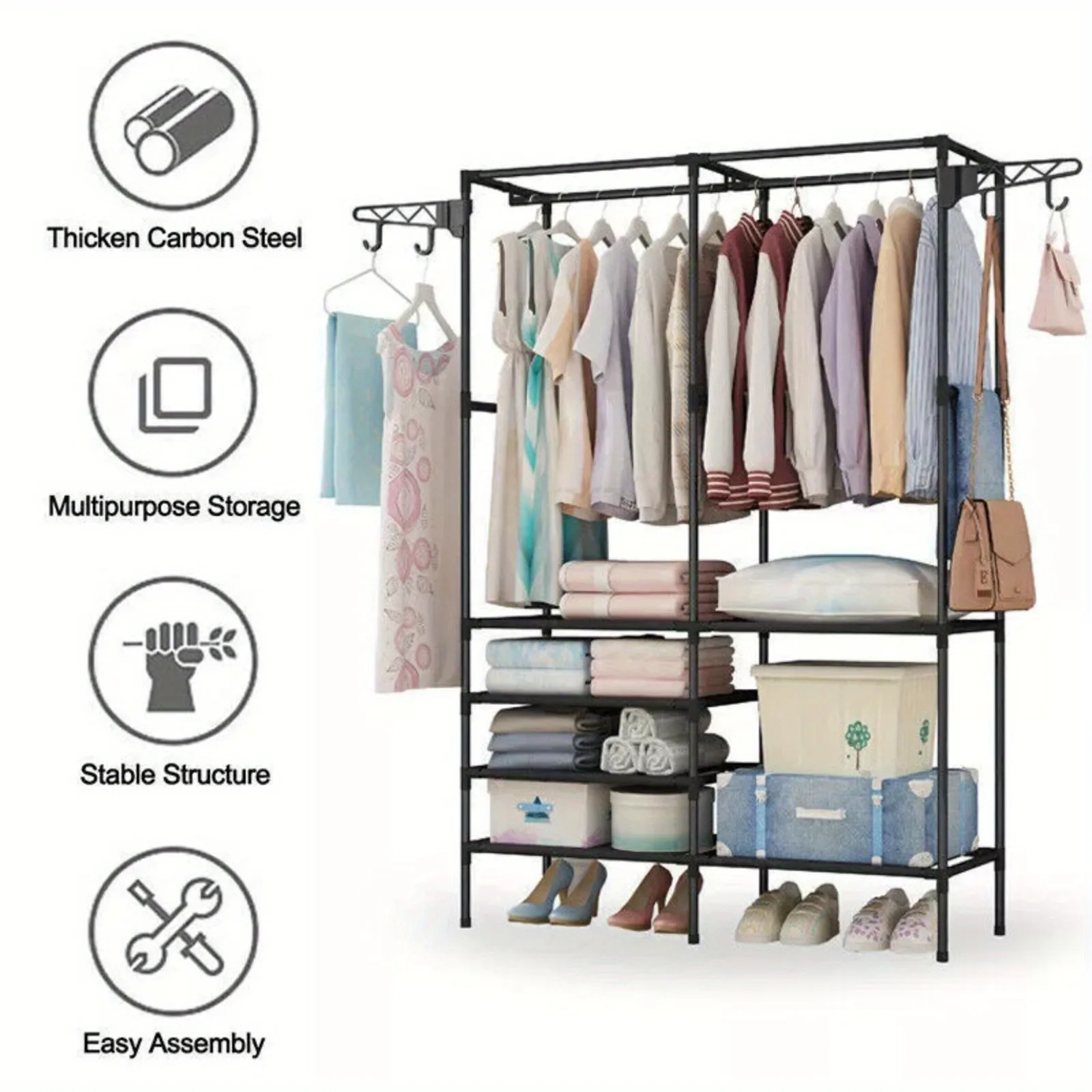 Heavy iron clothes hanger floor-standing clothing display rack clothes hanger rack