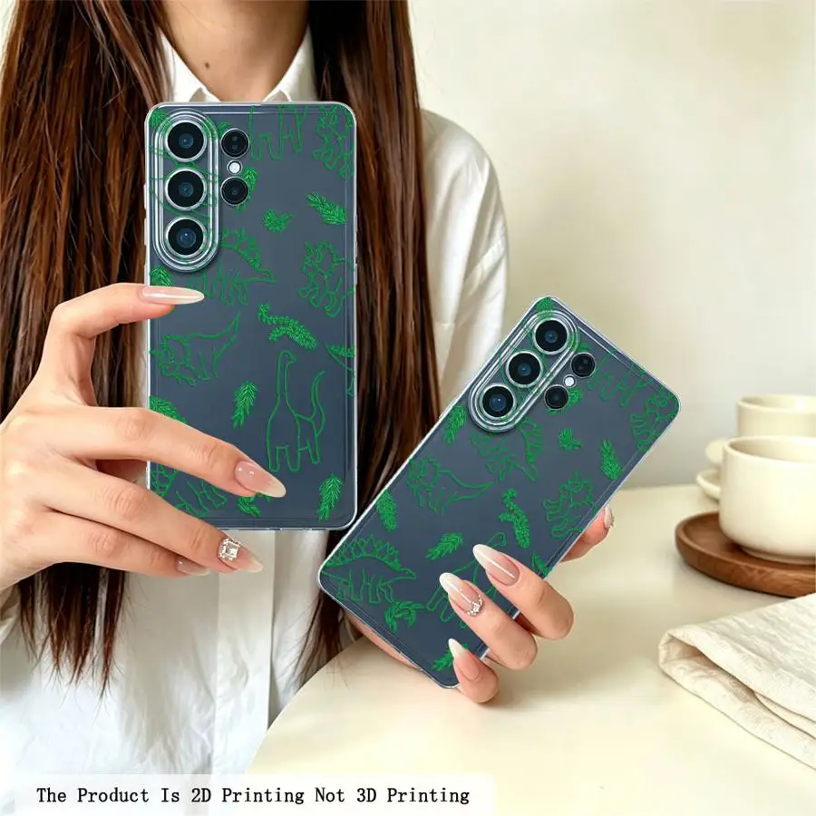 Cute Cartoon Dinosaur Case for Samsung Galaxy S26 Ultra Note 20 Ultra 10 S25 Edge S23Ultra S21 S20 Plus S22 FE S24 S23 Ultra