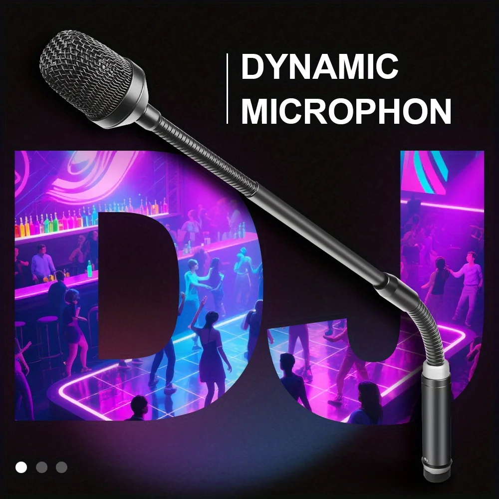

Adjustable Gooseneck DJ MicG-MARK DJ01 Plug & Play Dynamic Cardioid Mic For Audio Mixer Live Streaming Parties YouTube XLR input