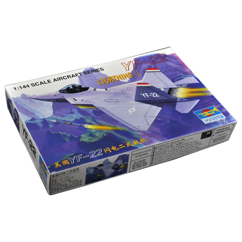 Trumpeter 01331 1/144 Scale US YF22 YF-22 Lightning II Fighter Aircraft Handcraft Gift Toy Plastic Assembly Model Building Kit