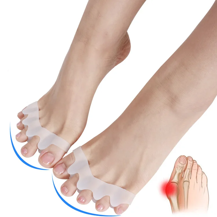 Silicone Toe Separator Bunion Corrector Soft Foot Spreader Relieve Hallux Valgus Pain Foot Care Tool