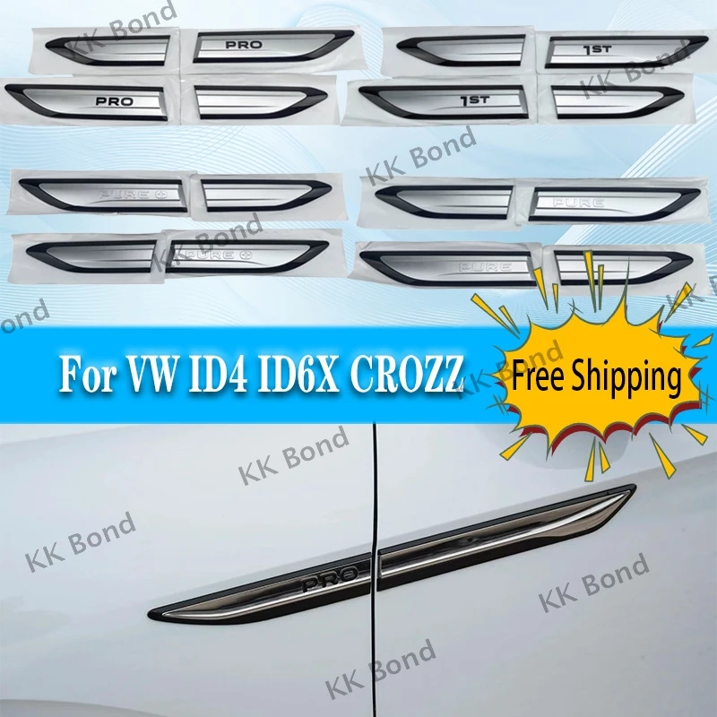 

Наклейка на дверную панель для Volkswagen ID4 ID6X CROZZ, боковая этикетка PRO 7ST PURE PRIME, алфавит