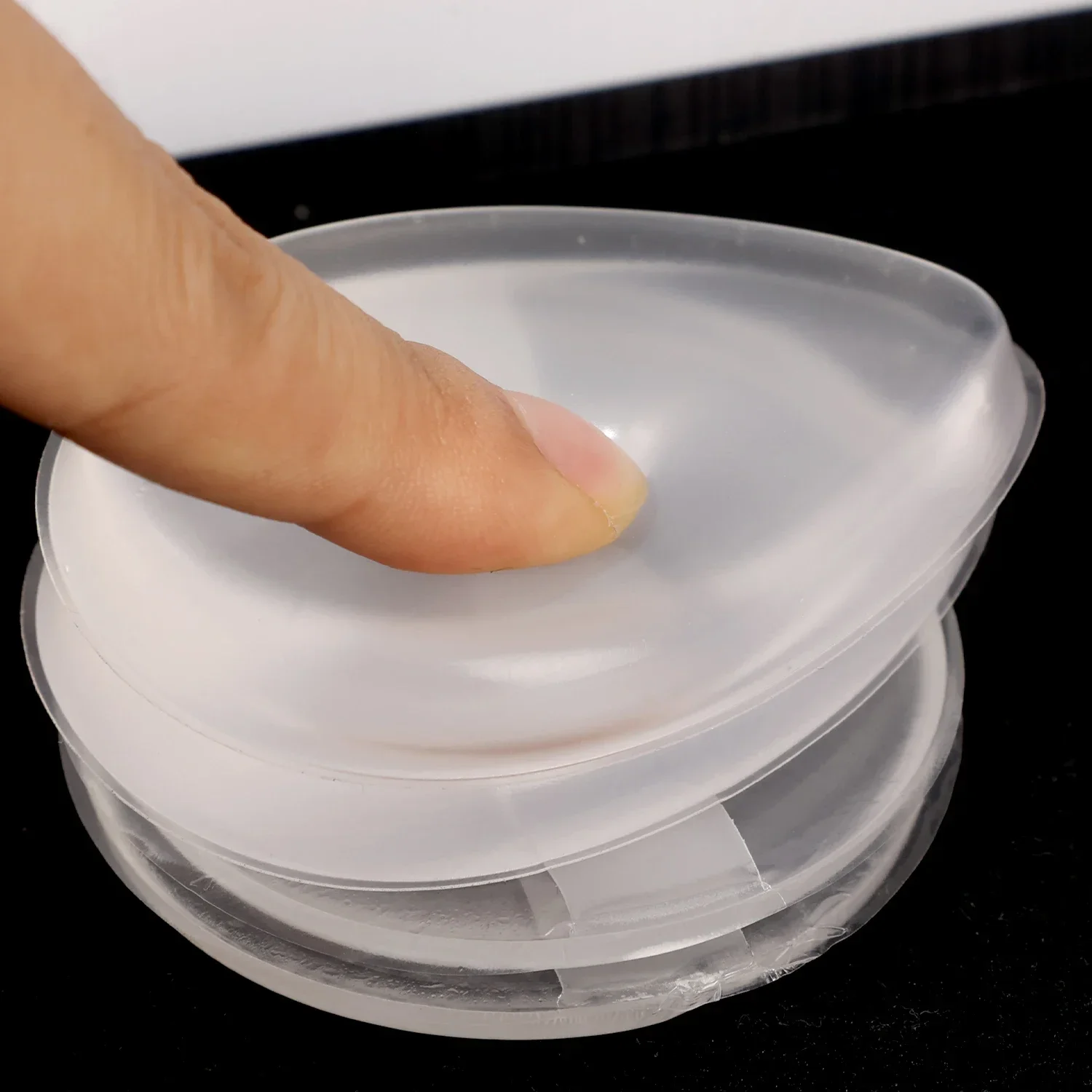 1/20PCS แต่งหน้าแป้งพัฟซิลิโคน Non Stick นุ่มโปร่งใสรอบ Teardrop Shape เครื่องสําอางค์ฟองน้ําพัฟ Smooth Blending