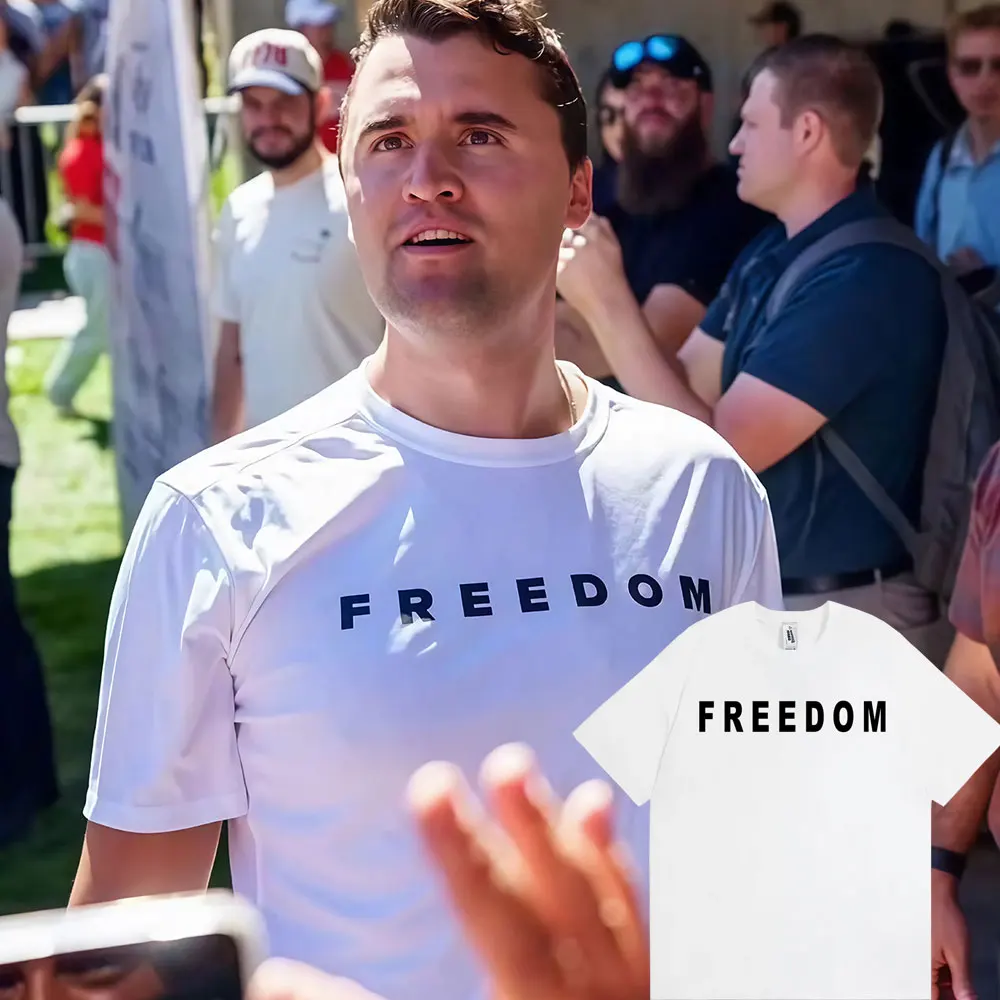 

Justice for Charlie Kirk Freedom Same Style T Shirt Men's Clothing Harajuku Gothic T Shirts Cotton Casual High Quality T-shirt