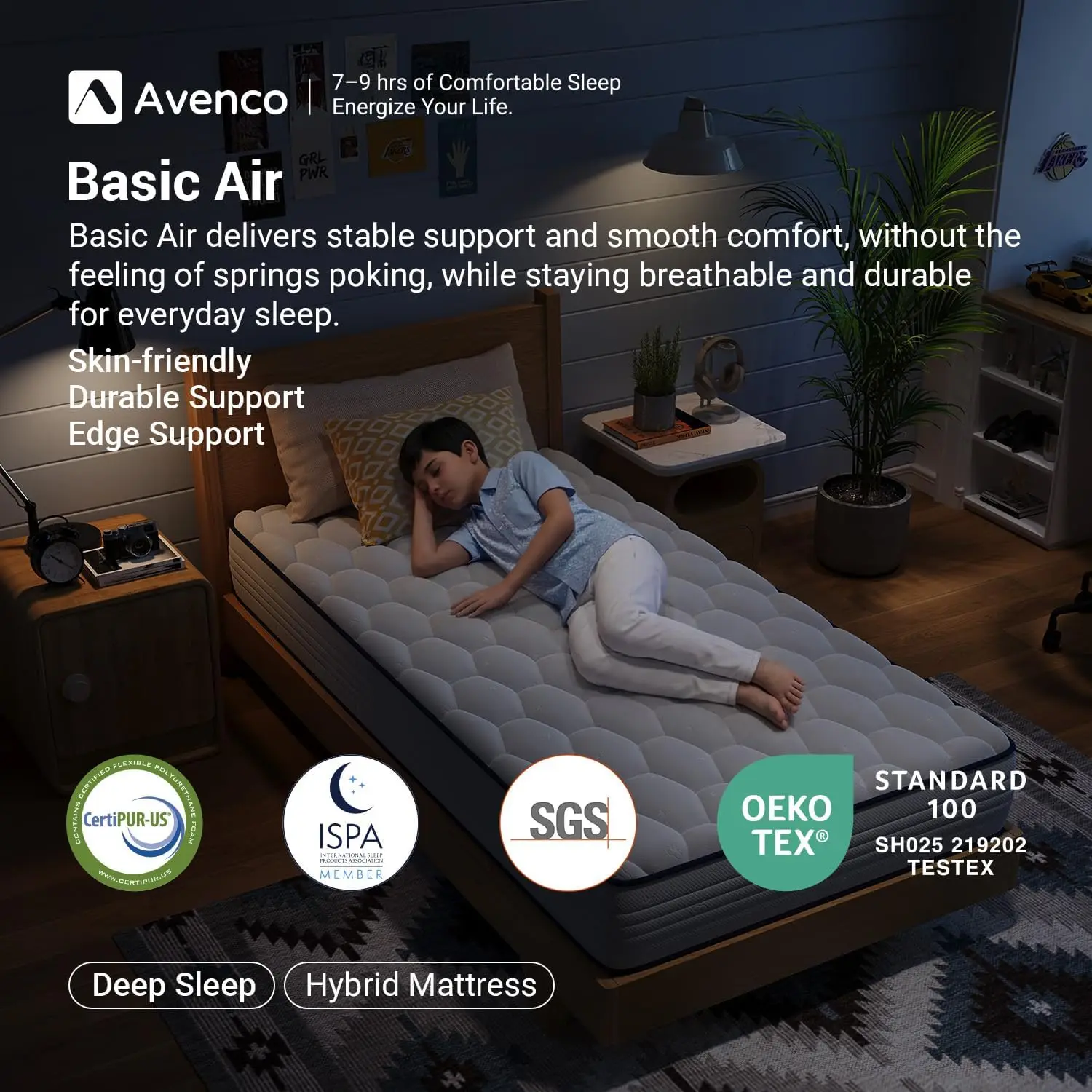 6 Inch Twin Mattress, Twin Size Mattresses with Innerspring for Pressure Relief, Foam and Spring Hybrid Colchones Breathable Cover CertiPUR-US Certified Bed Mattress in a Box