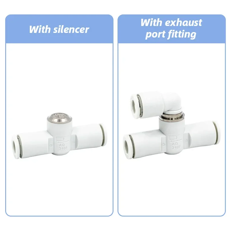 Quick Exhaust Valve With Muffler AQ240F -04-00 AQ240F-06-00 With Exhaust Port AQ240F-04-04 AQ240F-06-06 AQ340F-06