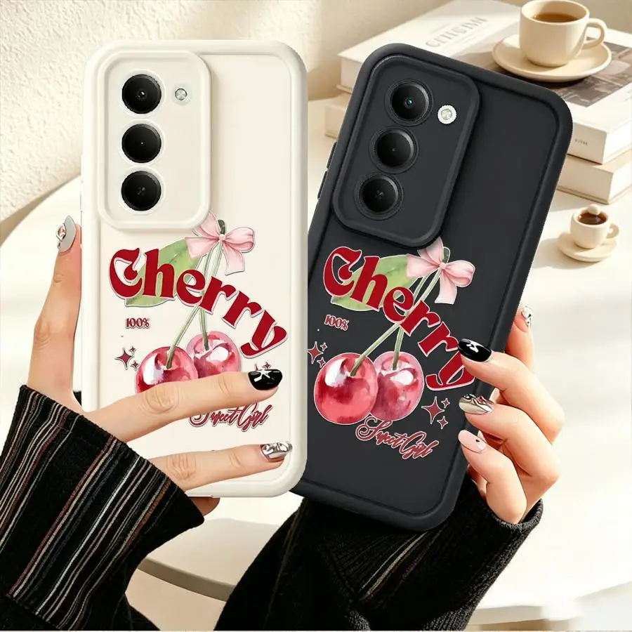 Case for Samsung Galaxy A56 A35 A36 A15 A16 A53 A54 A23 A71 A72 A51 A73 A26 A32 A12 A13 A34 Phone Cover Sweet Cherry