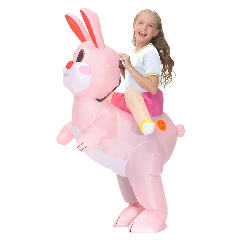 2025 Inflatable Bunnyเครื่องแต่งกายผู้ใหญ่เด็กตลกน่ารักRoosterลิงInflatableชุดสําหรับอีสเตอร์ฮาโลวีนคอสเพลย์Mascot Cos -o-A