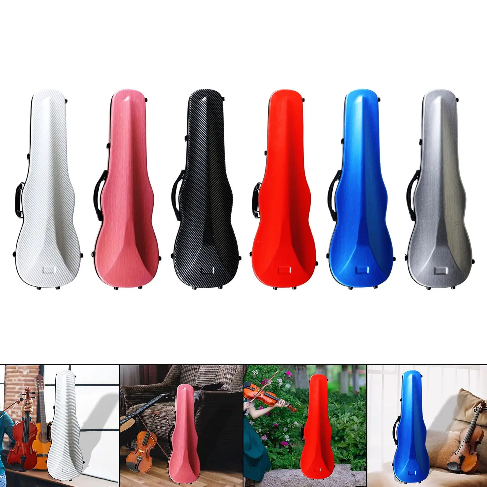 

Violin Hard Case,Violin Storage Hard Box with Handle,Handbag Carbon Fiber Violin Box,Violin Carrying Bag for Travel,Beginner