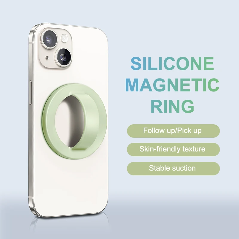 

Magnetic Phone Ring Holder Grip Attachment Removable Magnetic Phone Ring Waterproof Liquid Silicone Hone Ring Holder