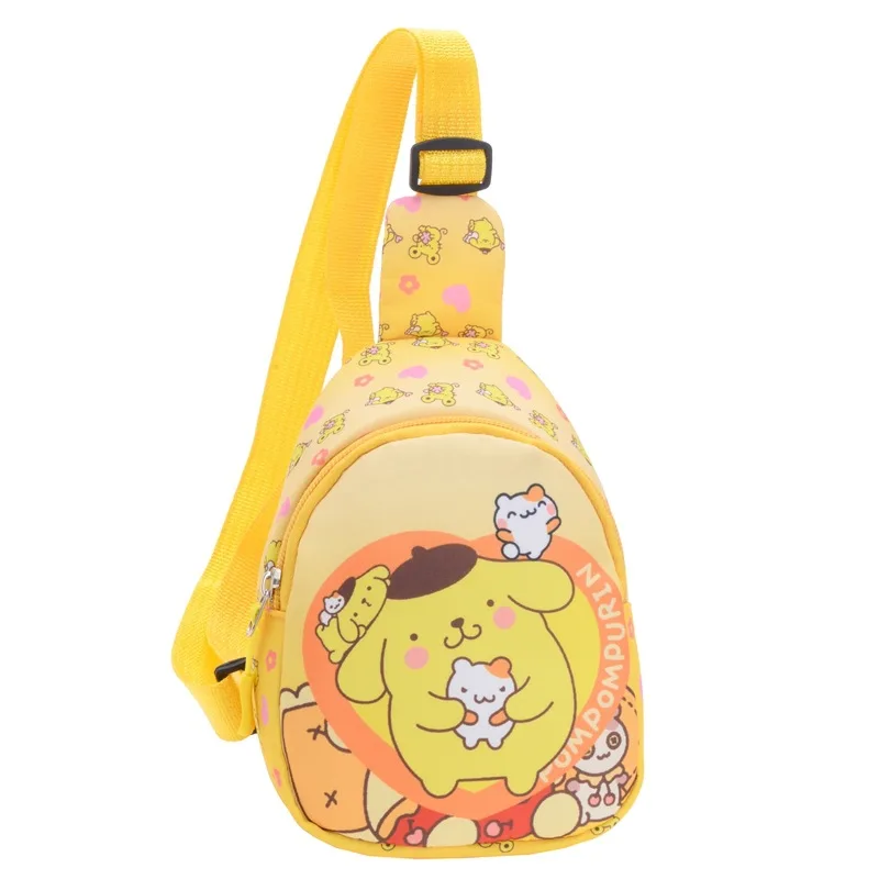 Torba na klatkę piersiową Sanrio Kawaii Cinnamoroll Hello Kitty torby typu Crossbody podróżna listonoszka na ramię dla dzieci torba typu crossbody