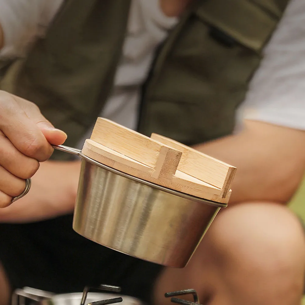 

Protective Lid Lid Camping Cookware Waterproof Corrosion Resistant Wok Pot Cover H crafted Outdoor Kitchen