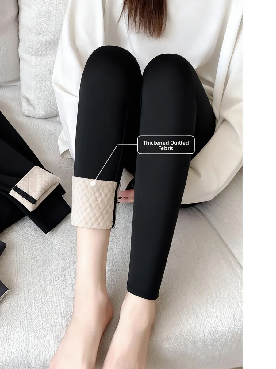 

Женские брюки для йоги Thiened Fce с высокой талией, осенне-зимняя верхняя одежда, леггинсы из овчины, утягивающие большие размеры, теплый базовый слой