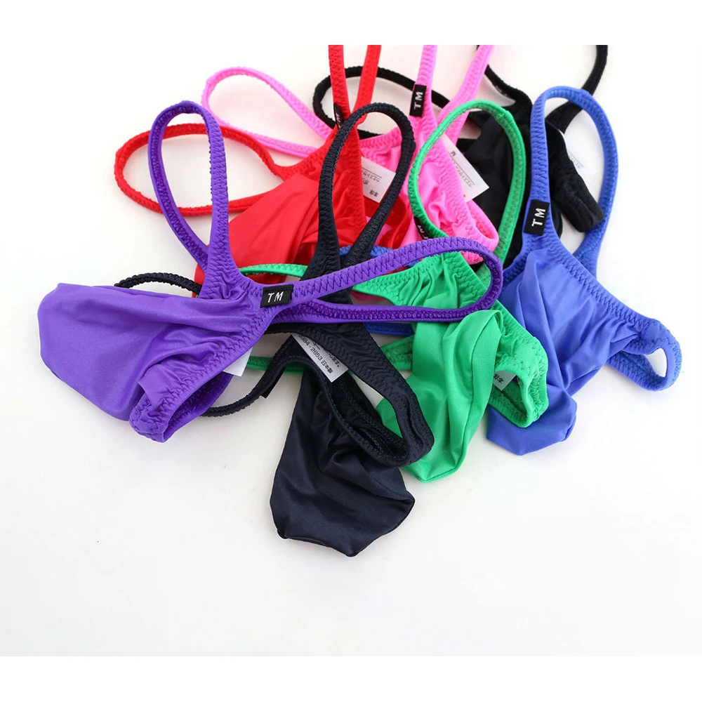 Men's G-String Breathable Underwear Comfortable T-Back Low-Rise Briefs Sexy Micro Thong Bulge Pouch Shorts Sensual Lingerie