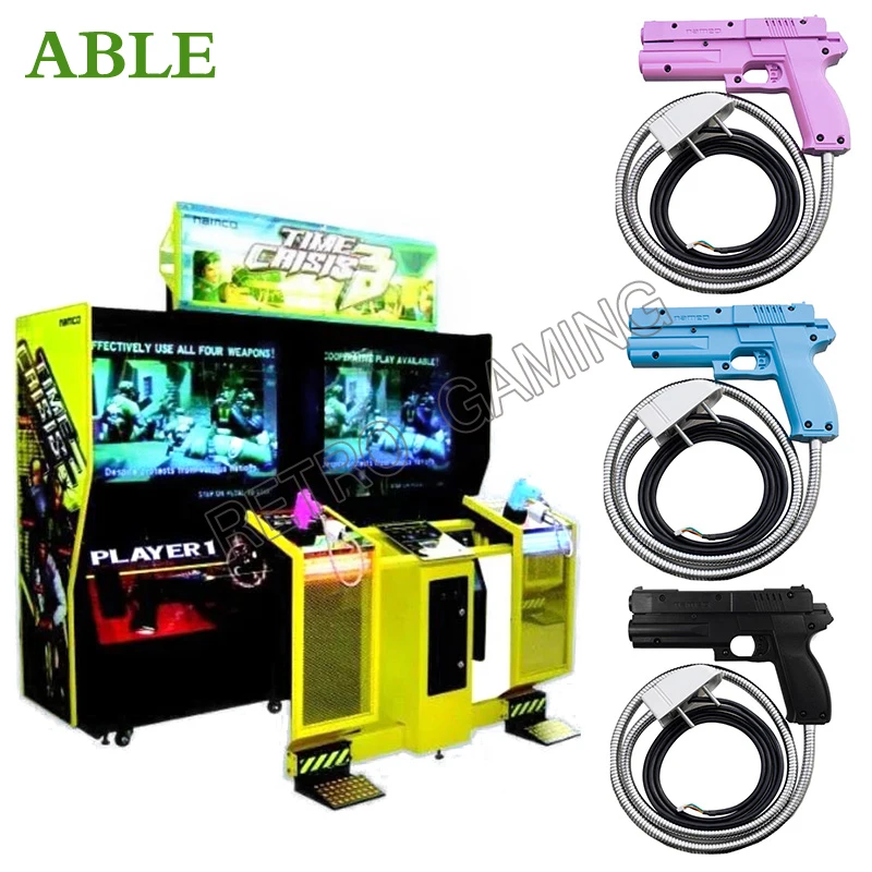 Arcade Shooting Game TIME CRISIS 3 Light Gun Shot Simulator Fit For Arcade Cabinet With Electromagnet With Vibration