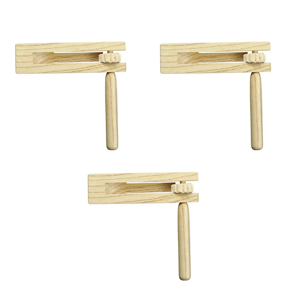

3pcs Wooden Castanets Toys Hand Percussion Compact Safe Musical Kids Toddler Shaker Eco Gifts Educational