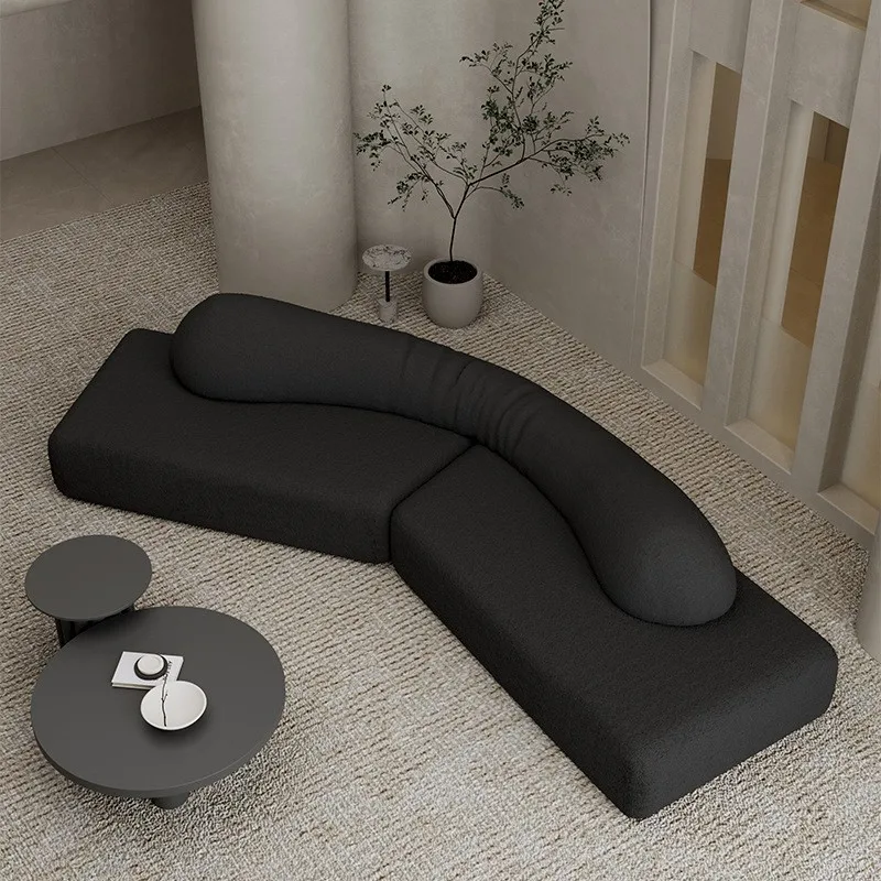 Italian minimalist, fabric sofa living room, modular rock sofa