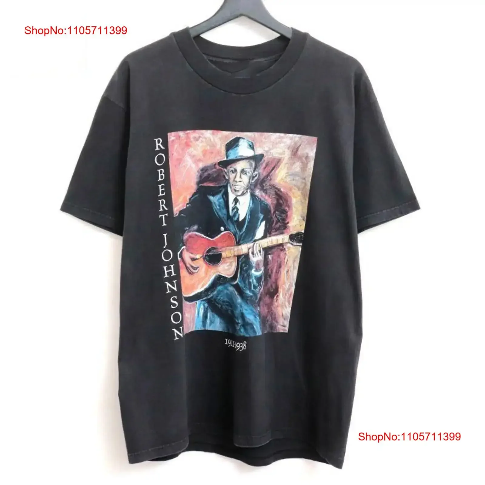 Vtg Robert Johnson Music T shirt All Size S to 5XL PA017 long or short sleeves vintage Washed Stylish Slightly Casual Versatile