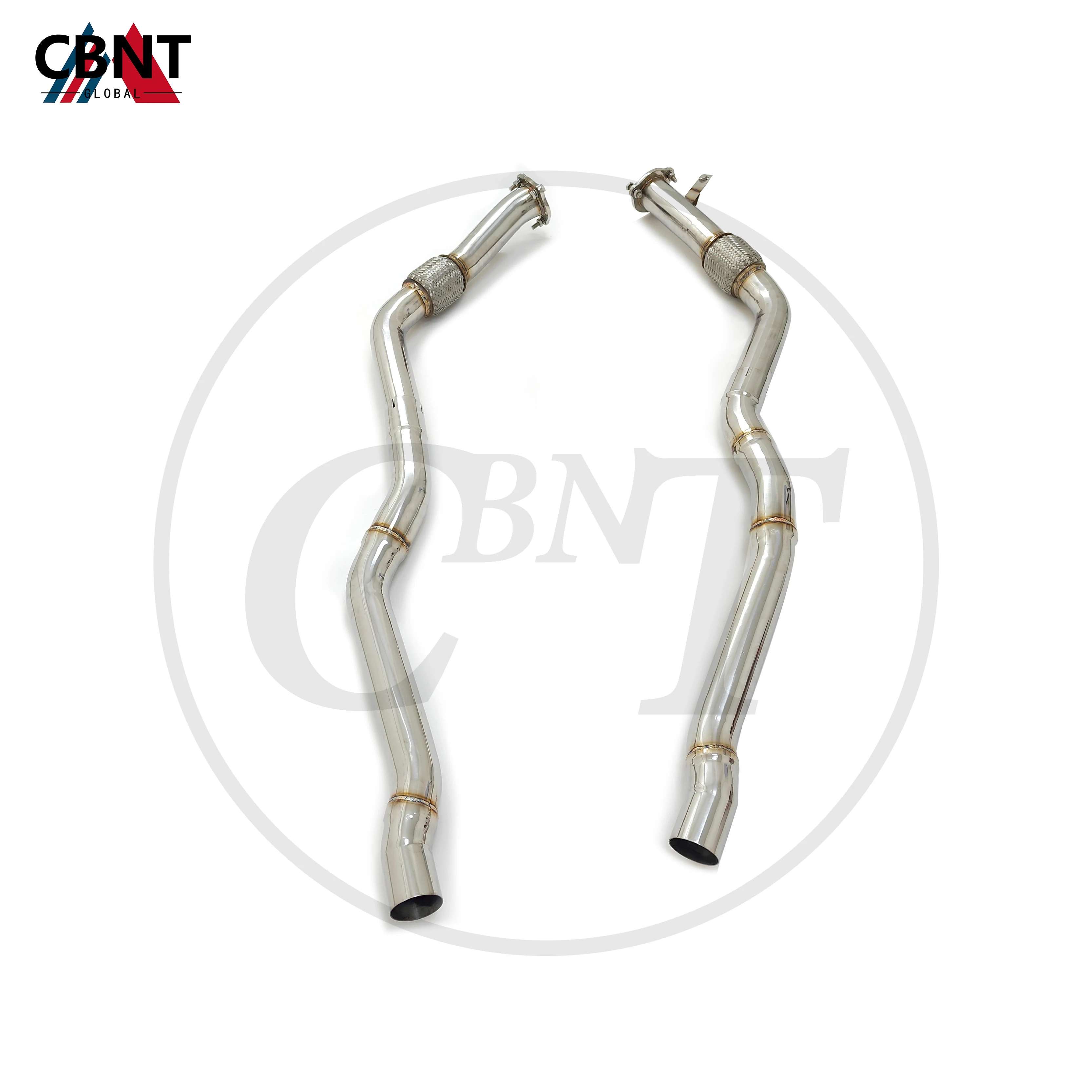 

CBNT Exhaust-pipe for Audi RS4 RS5 2.9T 2017-2023 High Quality SS304 Stainless Steel Tuning Exhaust System Front Pipe