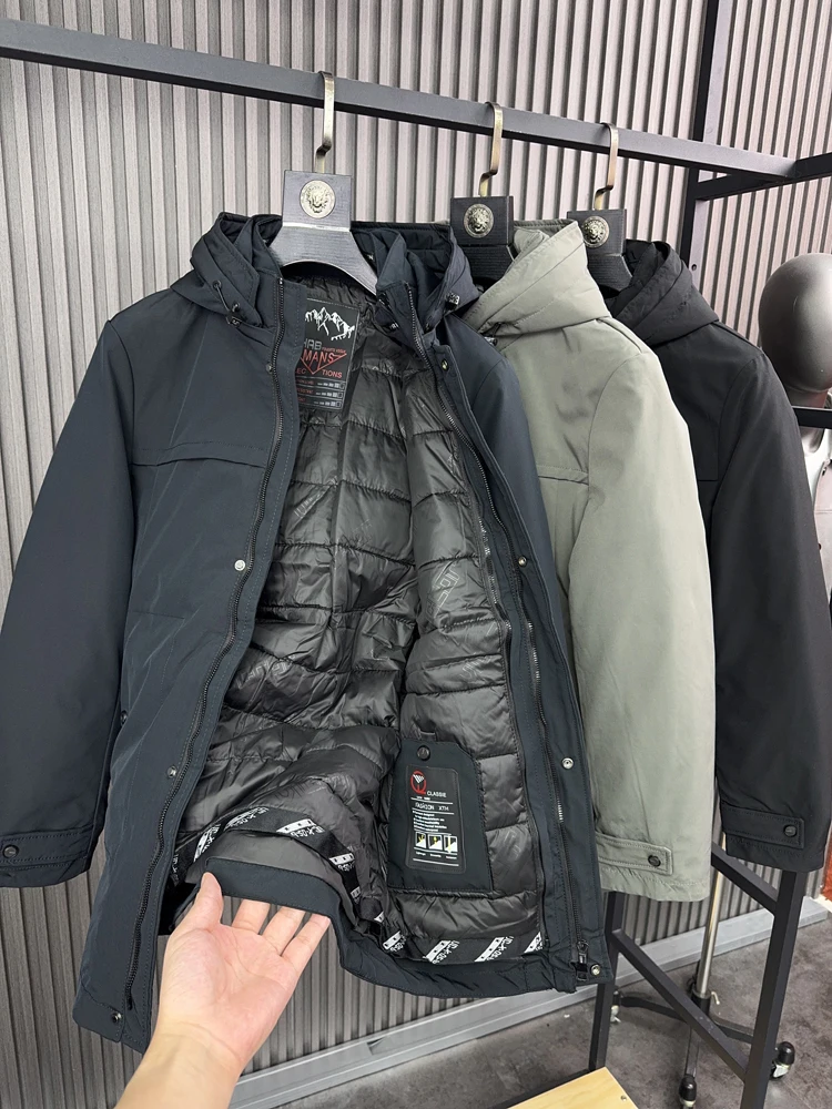 

Мужская хлопковая куртка Pampa & Thiened с капюшоном 3-в-сле, осенне-зимнее повседневное модное базовое пальто-стойка