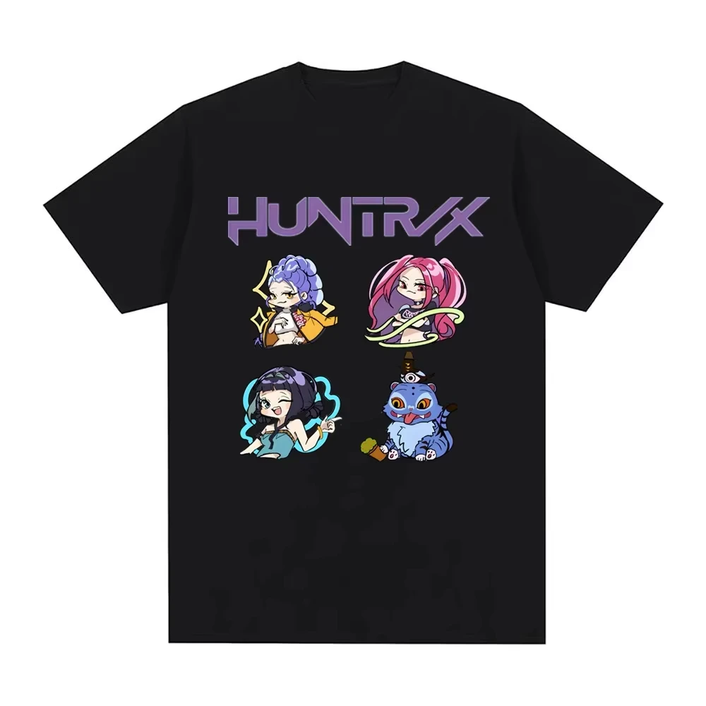 

KPop Demon Hunters T Shirt Graphic Printing Hip Hop CottonTee-shirt Short Sleeve Gothic T-shirt High Quality Men's Women Tops