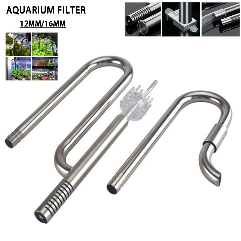 ZRDR Aquarium Filter Stainless Steel External Filter Accessories Inlet and Outlet Water Remove Oil Film Lily Tube Aquarium filte