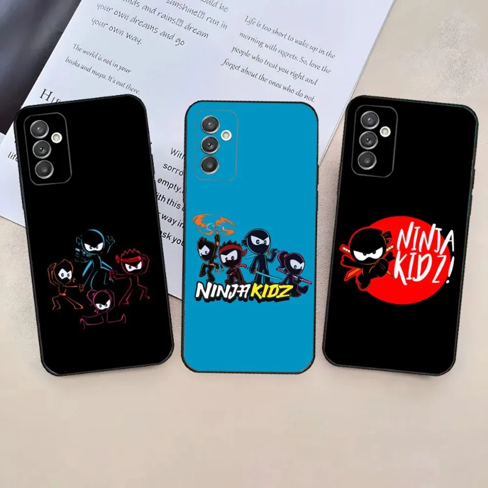 Ninja Kidz Cool  Phone Case For Samsung Galaxy A20,A21s,A22,A31,A32,A52,A53,A72,73,A80,A91 Soft Black Phone Cover