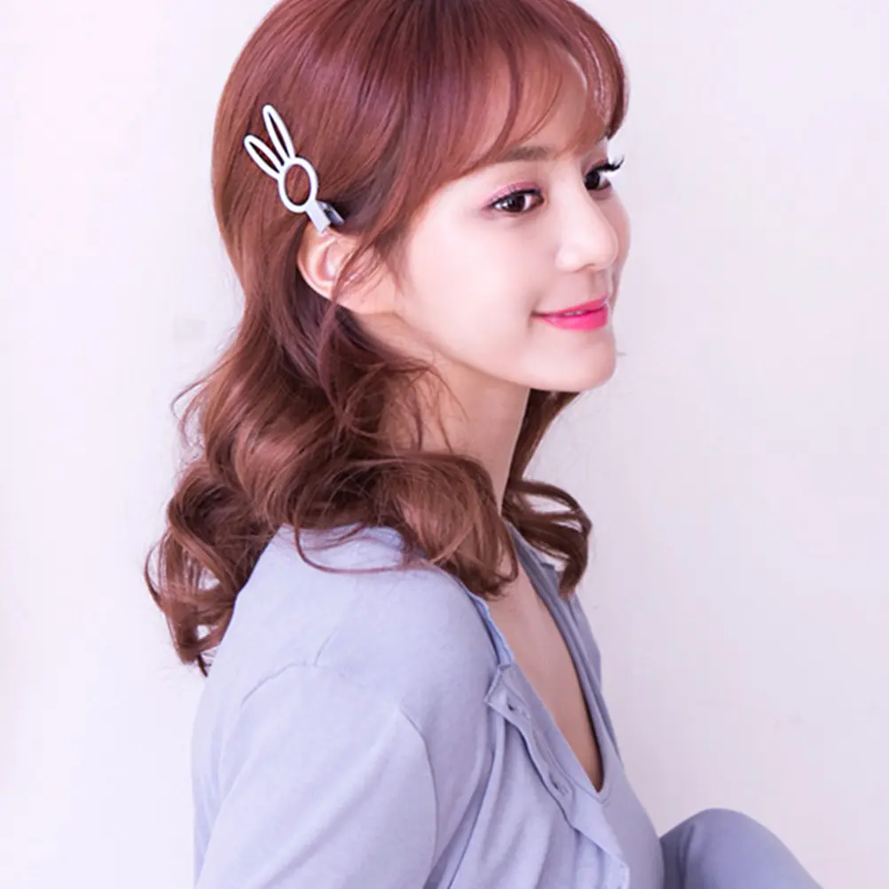 

7Pcs Rabbit Hair Clip Iron Bobby Pin Heart Wing Design Decorative Hairpin for Women Girls Wedding Party Daily Hair Accessories