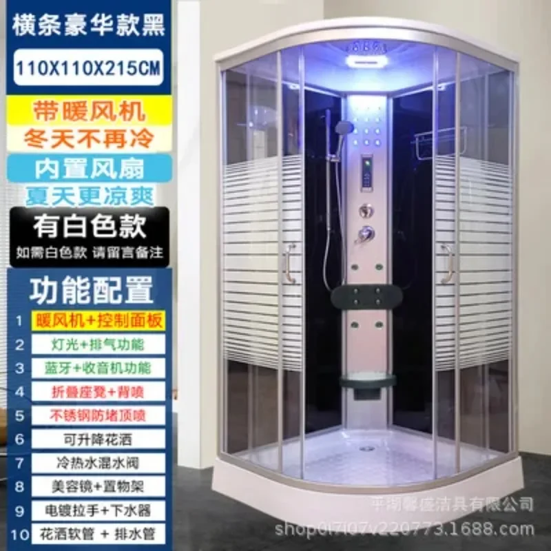 DSA shower room integral bathroom tempered glass bath room fan-shaped household shower room integrated closed bathroom