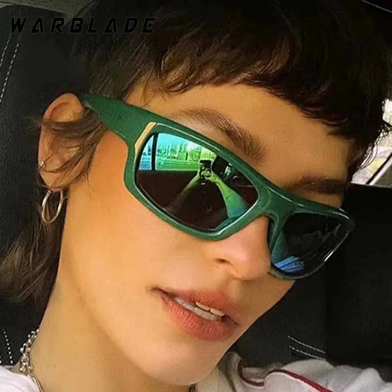 

Fashion Technology Punk Sunglasses Female Trendy Brand Design Sun Glasses Male Outdoor Sports Cycling Windproof Goggles UV400