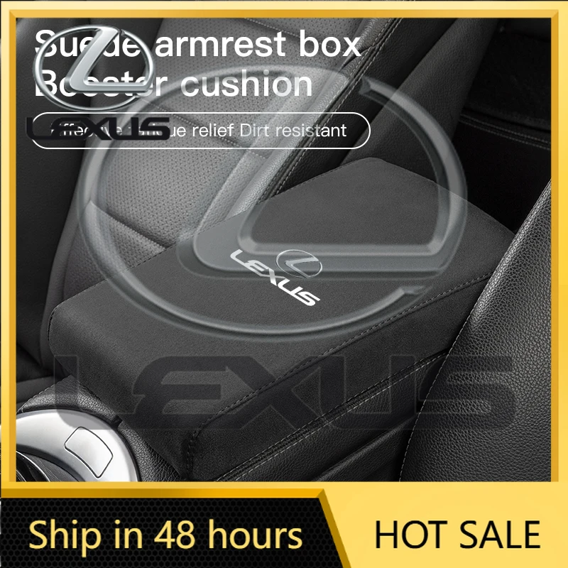 

2026 Hot Interior Stickers Car Armrest Box Heighten Pad Suede Arm Rest Cushion For Lexus RX330 IS250 Ct200h ES300h RX350 IS300h