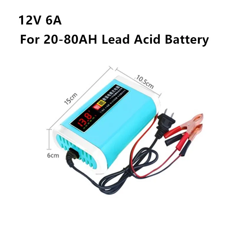 Heltec 12V 2A 6A 8A Lead Acid Sạc Full Tự Động AGM VRLA GEL Xe Máy Tự Động Sạc Có Màn Hình LCD màn Hình Hiển Thị AC 110V 220V