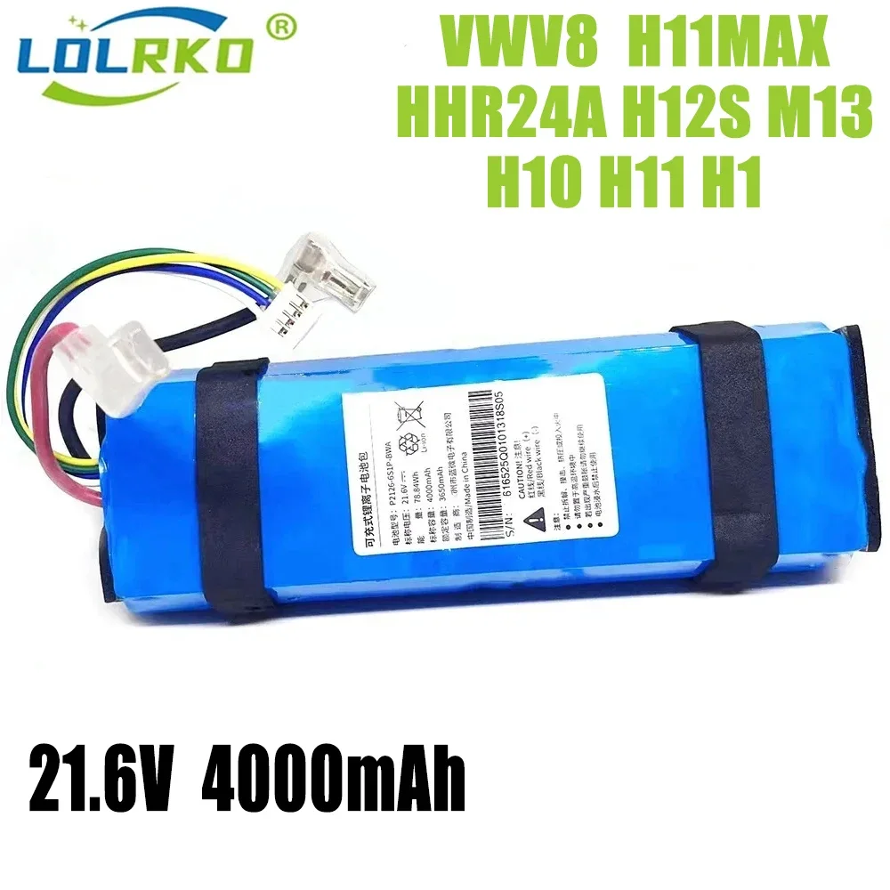 

21.6V 100% Original 4000mAh for Dream H10 H11 H12 H11MAX M13 H12S VWV8 HHR24A Floor Scrubber Rechargeable Battery