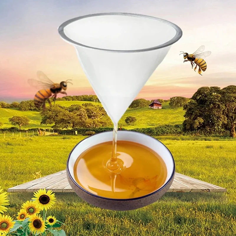 Fiber Beekeeping Honey Strainer Filter Screen Purifier Apiary Equipment Tool Colanders Kitchen Gadget, Easy To Use Durable