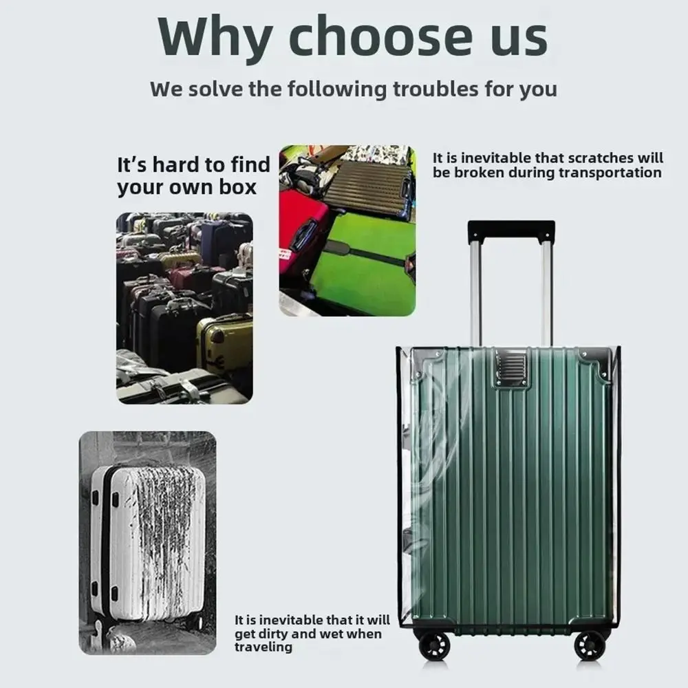 Transparent Travel Luggage Cover Waterproof Luggage Protector Covers Dustproof Protector Covers For 18-30 Inch Suitcase Case
