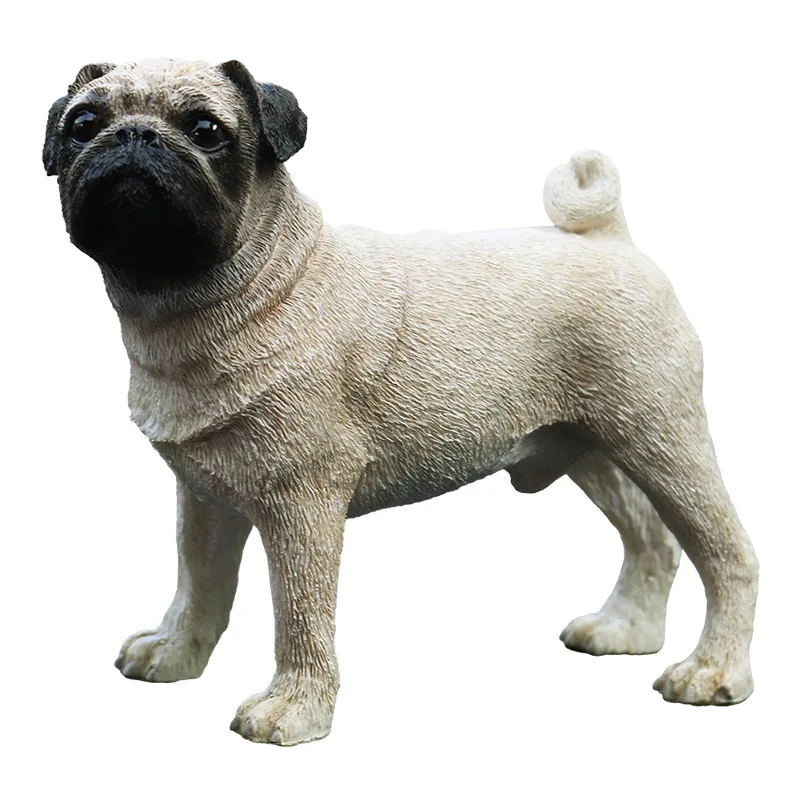 

Model Play Pug Pug Simulation Dog Model Figure Myna Dog Car Ornament Crafts