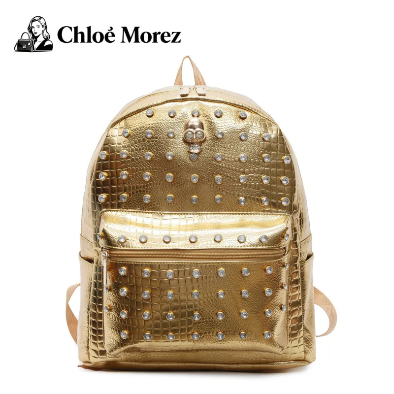 

Backpack Fashion Rivet Backpack Large Capacity Casual Versatile Trendy Student Backpack