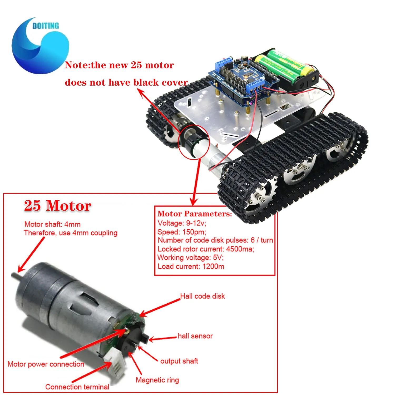 Mini T100 Crawler Robot tanque chasis de coche con Nodemcu inalámbrico WiFi controlador Kit de orugas Robot competición DIY RC kit de juguete