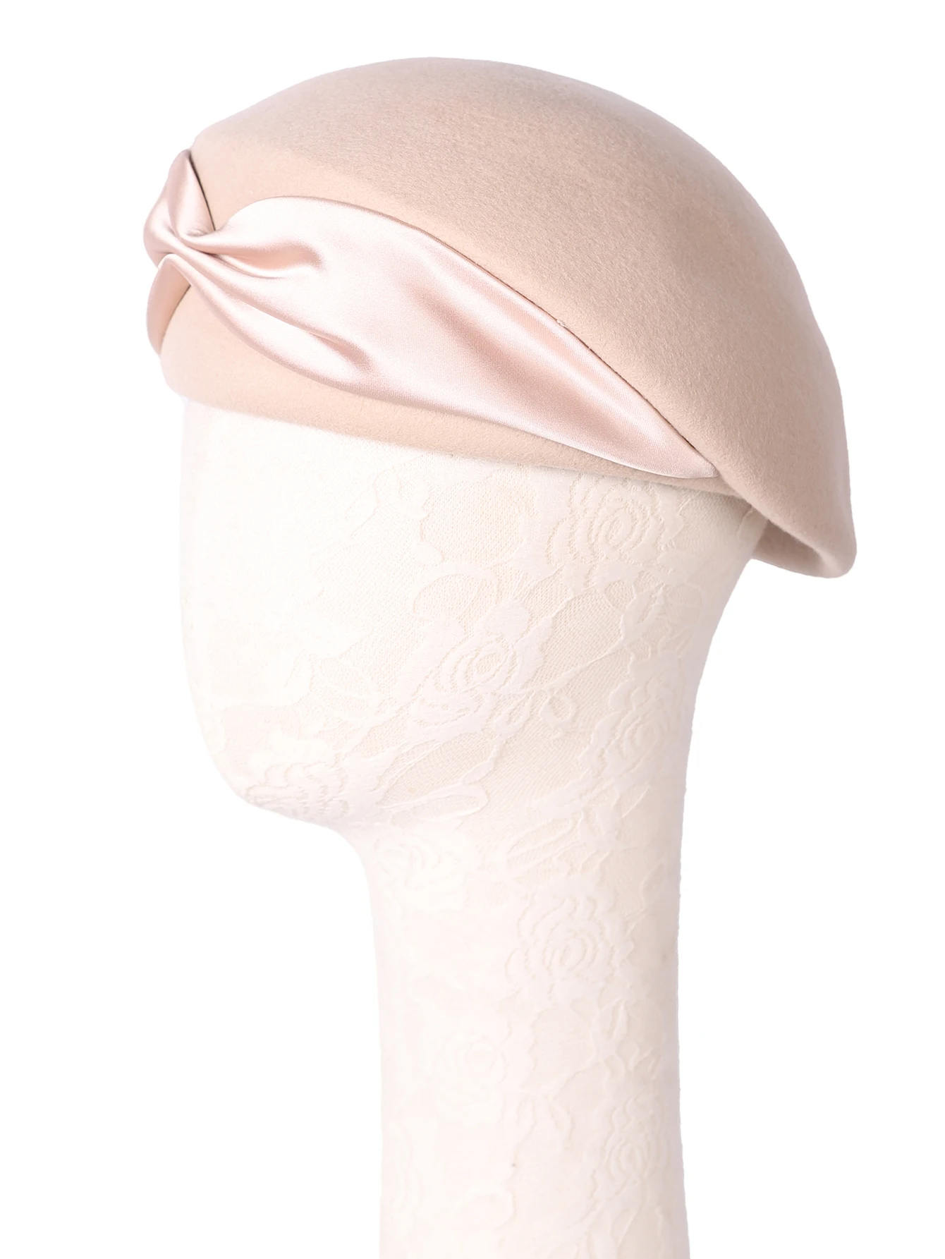 Winter-Baskenmütze aus Kamelwollfilz für Damen mit Schleife für Hochzeit, Kirche, Teeparty, schwarzer Fascinator im Damenstil – Detail 7