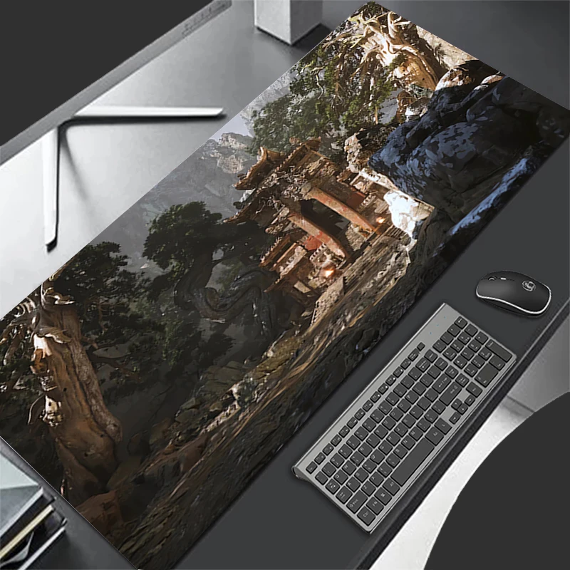 Mousepad Pattern Game Pad Rubber Mouse Pad Accessories Desk Mat Non Slip Office B-black Myth Wukong Table Mat Gamer Keyboard Pad